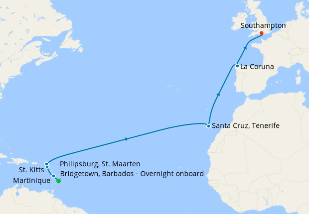 Cruise Itinerary Map