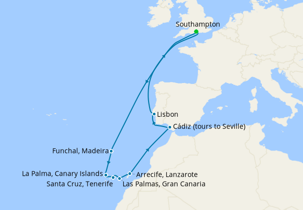 Cruise Itinerary Map