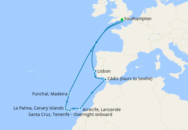 Cruise Itinerary Map