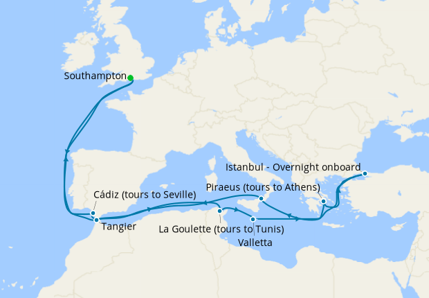 Cruise Itinerary Map