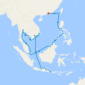 Bali Stay, Indonesia, Vietnam, Thailand, Malaysia & Philippines to Hong Kong