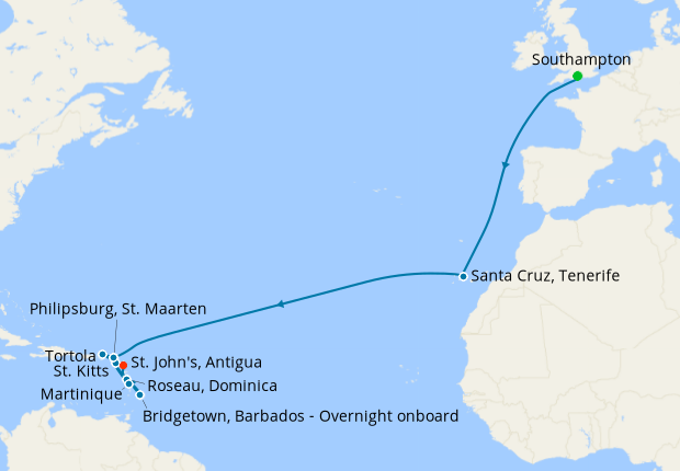 Cruise Itinerary Map