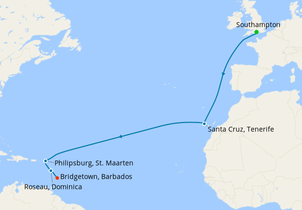Cruise Itinerary Map