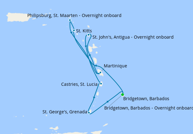 Cruise Itinerary Map