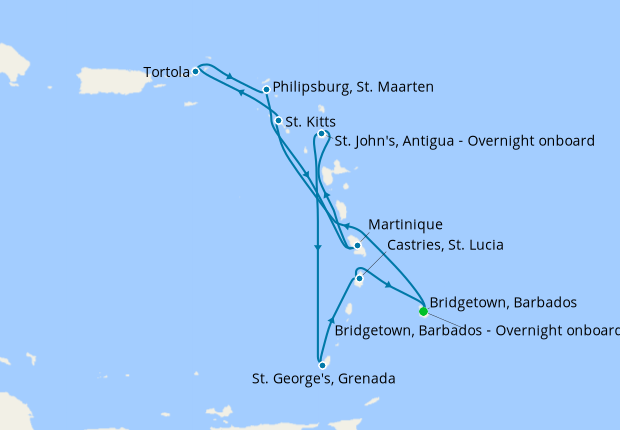 Cruise Itinerary Map