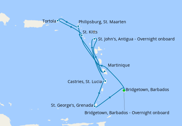 Cruise Itinerary Map