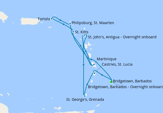 Cruise Itinerary Map