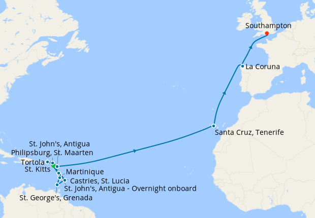 Cruise Itinerary Map