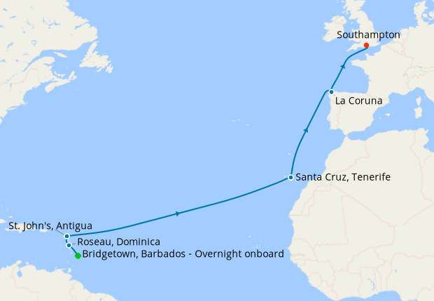 Cruise Itinerary Map