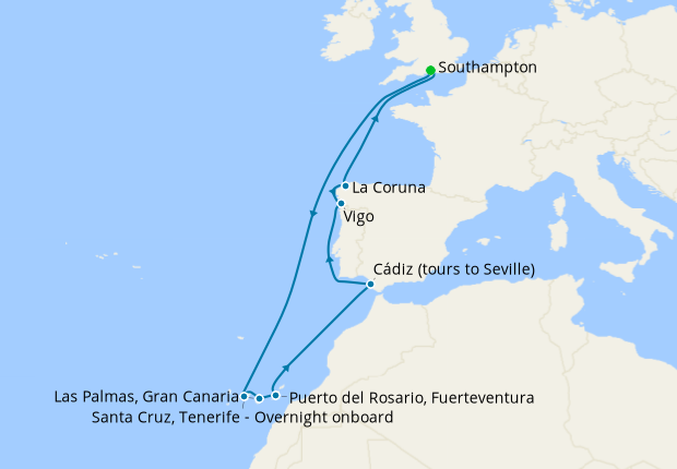 Cruise Itinerary Map