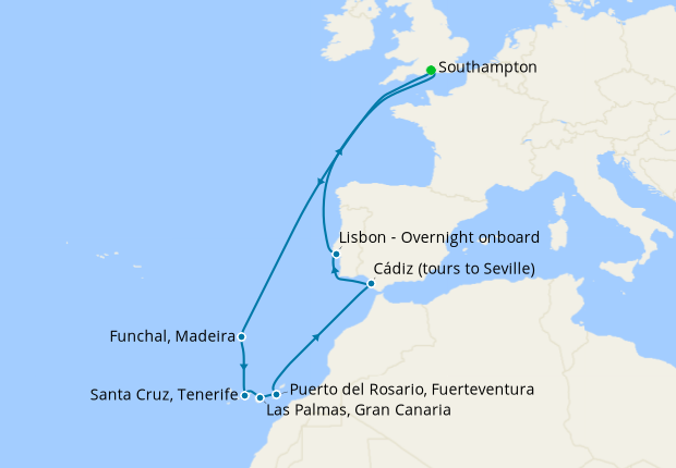 Cruise Itinerary Map