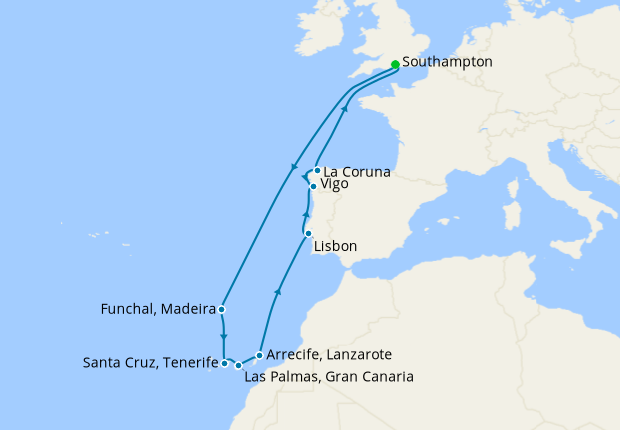 Cruise Itinerary Map