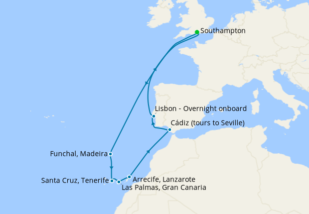 Cruise Itinerary Map