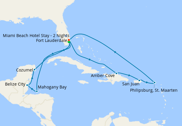 Cruise Itinerary Map