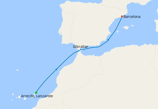 Cruise Itinerary Map