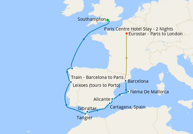 Cruise Itinerary Map