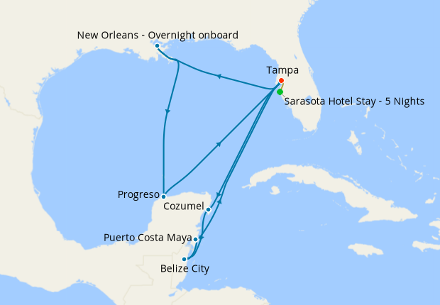 Cruise Itinerary Map