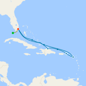 Key West, Florida 5nt Stay inc. Convertable Car Hire with St. Thomas, St. Kitts & Puerto Plata from Miami