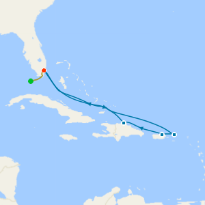 Key West, Florida 5nt Stay inc. Convertable Car Hire with Tortola & Bahamas from Miami