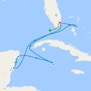 Key West, Florida 5nt Stay inc. Convertable Car Hire with Western Caribbean from Miami