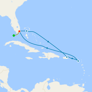 Key West, Florida 5nt Stay inc. Convertable Car Hire with Eastern Caribbean from Miami