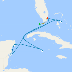 Key West, Florida 5nt Stay inc. Convertable Car Hire with Bahamas, Mexico & Cayman from Miami