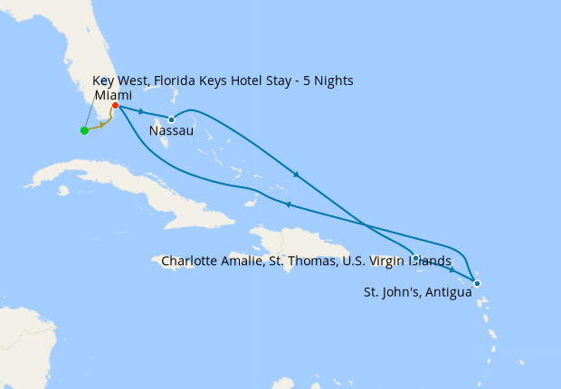 Cruise Itinerary Map