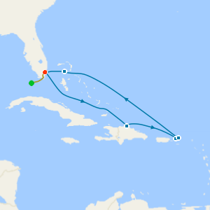 Key West, Florida 5nt Stay inc. Convertable Car Hire with Caribbean with Great Stirrup Cay from Miami