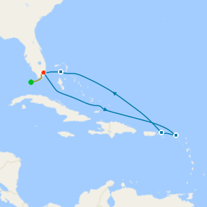 Key West, Florida 5nt Stay inc. Convertable Car Hire with Eastern Caribbean & Perfect Day from Miami