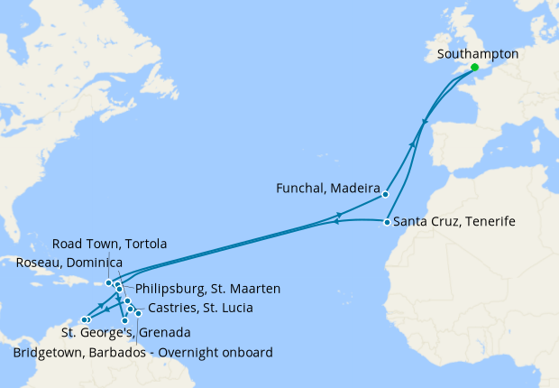 Cruise Itinerary Map