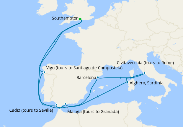 Cruise Itinerary Map
