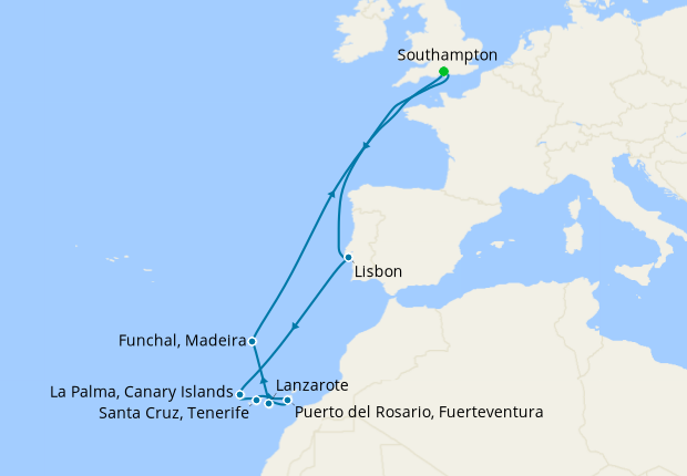 Cruise Itinerary Map