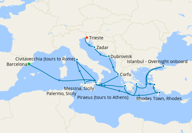 Cruise Itinerary Map