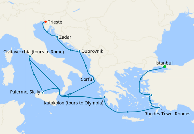 Cruise Itinerary Map
