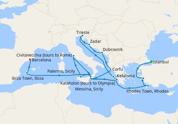 Cruise Itinerary Map