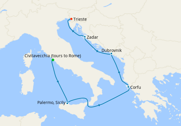 Cruise Itinerary Map