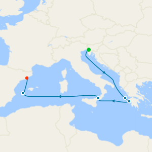 Greece, Italy & Spain from Trieste