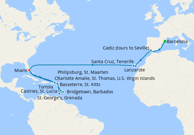 Cruise Itinerary Map