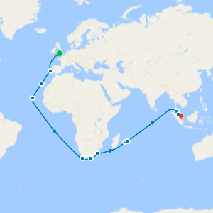 Southampton to Singapore