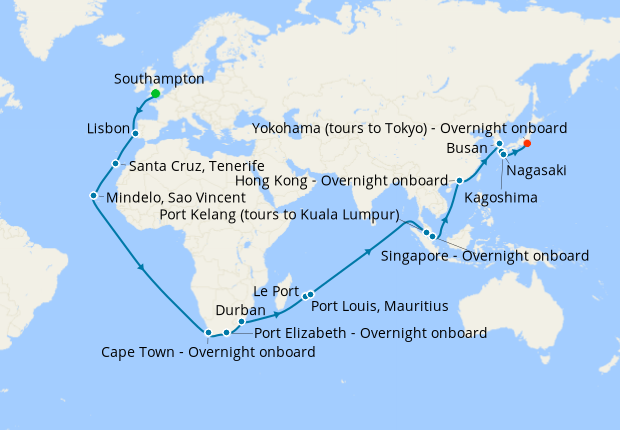 Cruise Itinerary Map