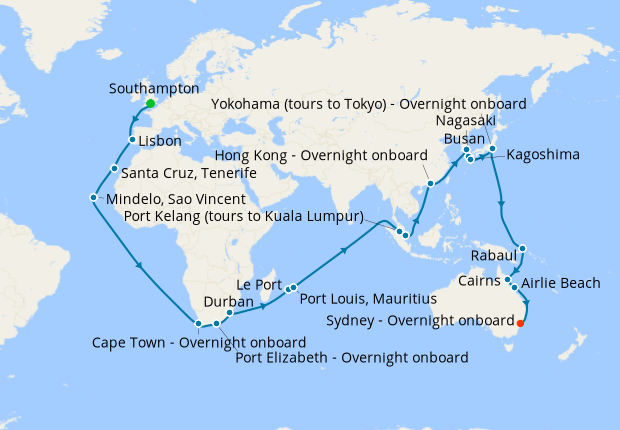 Cruise Itinerary Map