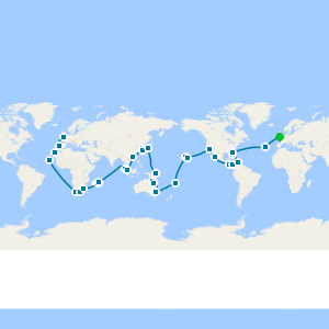 Full World Voyage from Southampton