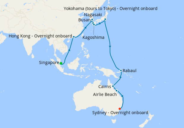 Cruise Itinerary Map