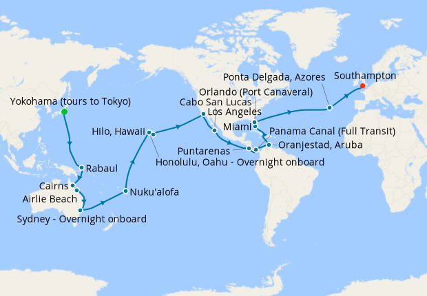 Cruise Itinerary Map