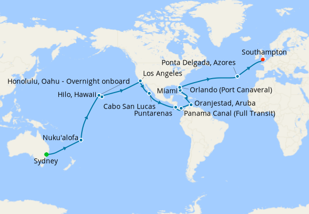 Cruise Itinerary Map