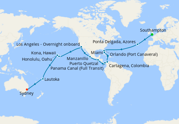 Cruise Itinerary Map
