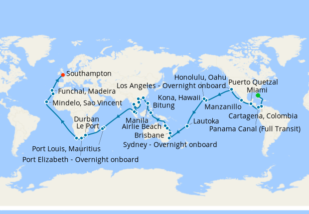 Cruise Itinerary Map