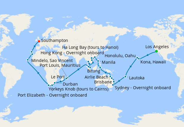 Cruise Itinerary Map
