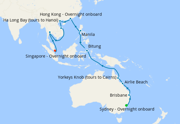 Cruise Itinerary Map