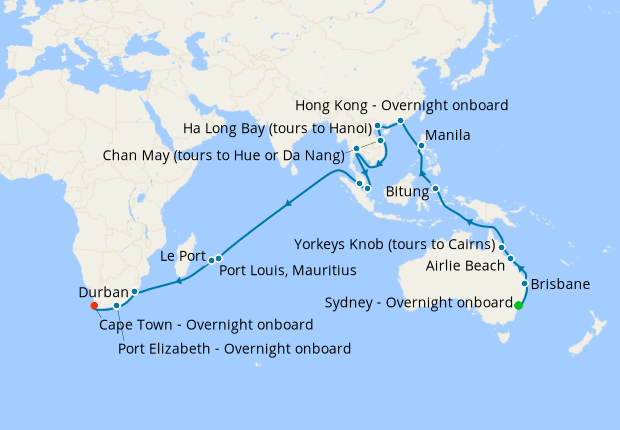 Cruise Itinerary Map